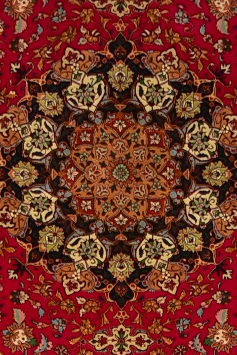 Fine Kashan 100% Silk Oriental Rug 7' x 10'