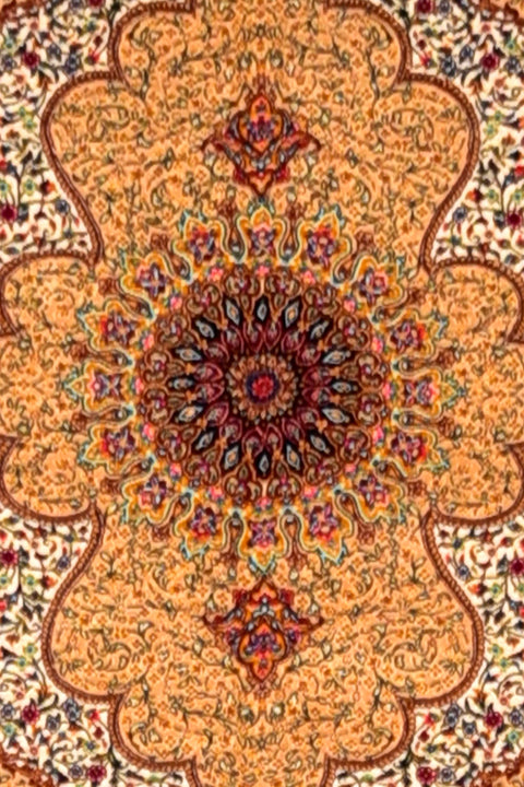 Tabriz 100% Silk Oriental Rugs 6' 7" x 9' 8"