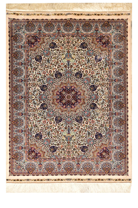 Fine Tabriz 100% Silk Oriental  Rugs 3' x 5'
