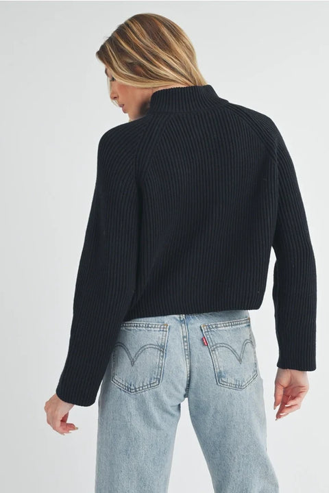 Debbie Half-Zip Sweater - Black