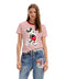 Desigual Disney Mickey Mouse Cotton Top - Red