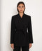 Diana Belted Double-Breasted Jacket with No Lapels