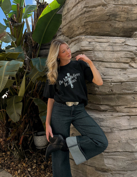 Do You Believe in Jesus Heavyweight Tee