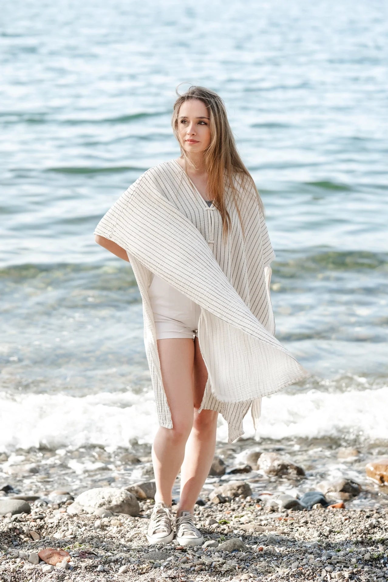 Double Gauze Cotton Tunic Cover Up Swimsuit