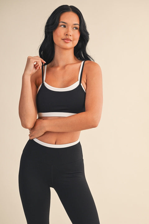 Double Layered Sports Bra - Black