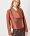 Drape Quilting Jacket - Brick