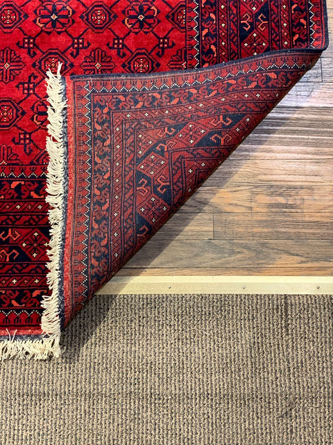 Terkaman Tribal Afghan Oriental Rug, size 8' 11" x 11" 4" (C)