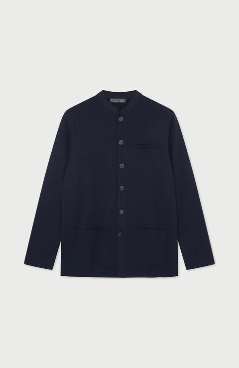 Extra Fine Merino Wool Knitted Nehru Jacket