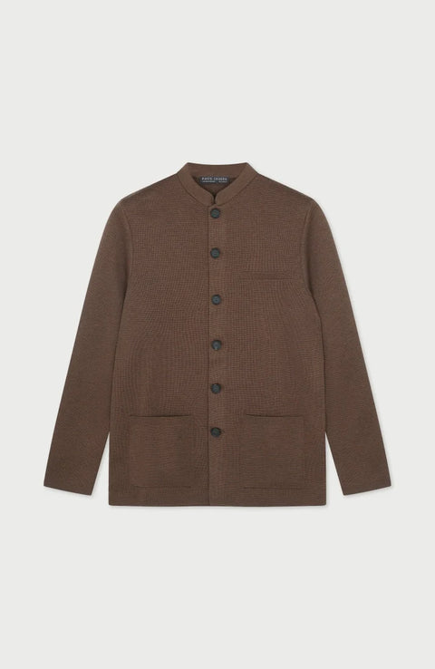Extra Fine Merino Wool Knitted Nehru Jacket