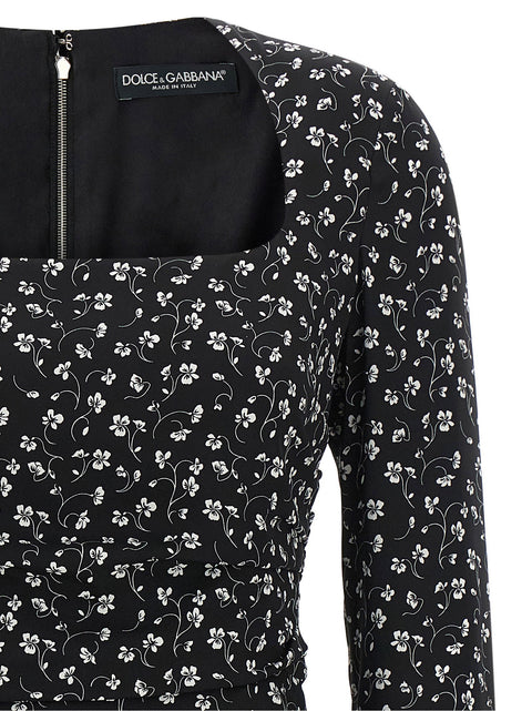 Dolce & Gabbana Black Flower Dress
