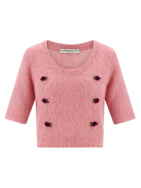 Alessandra Rich Carded Mohair Sweater