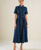 CONFIDENT STRIDES DENIM MIDI DRESS