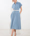 SOAK IN THE SUN DENIM MIDI DRESS