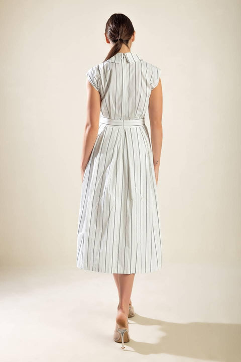 INCREDIBLY SENSATIONAL WOVEN MIDI DRESS