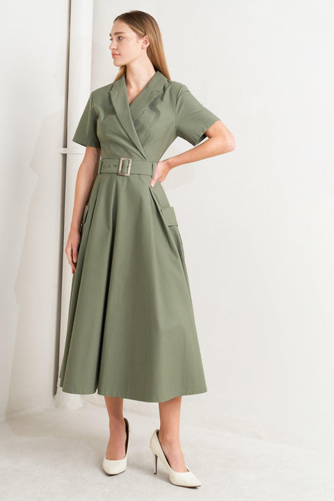 LOST IN THE STARS WOVEN MIDI DRESS
