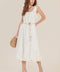 RIVERSIDE SIPS WOVEN MIDI DRESS