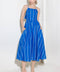 LET THE GOOD IN BLUE WOVEN MIDI DRESS
