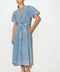 BAREFORM LIGHT DENIM MIDI DRESS
