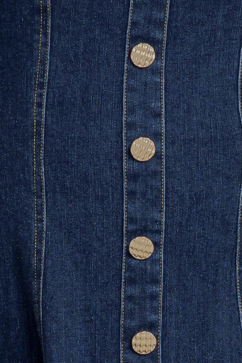 PUFF & PLAY DENIM MINI DRESS