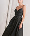 NOIR TAPESTRY WOVEN MIDI DRESS