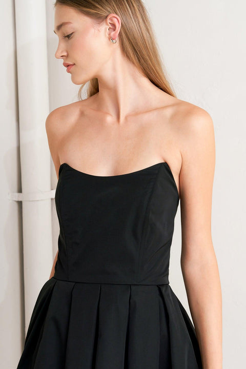 GALA NOIR WOVEN MIDI DRESS