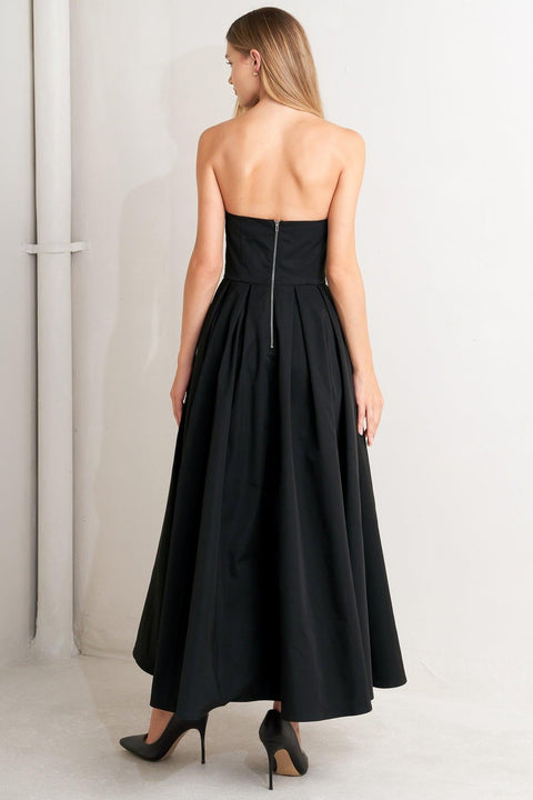 GALA NOIR WOVEN MIDI DRESS