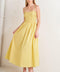 LEMON KISS WOVEN MIDI DRESS