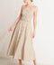 TAILORED IN SUNLIGHT WOVEN MIDI DRESS