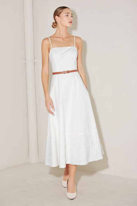 DELICATE ICON WOVEN MIDI DRESS