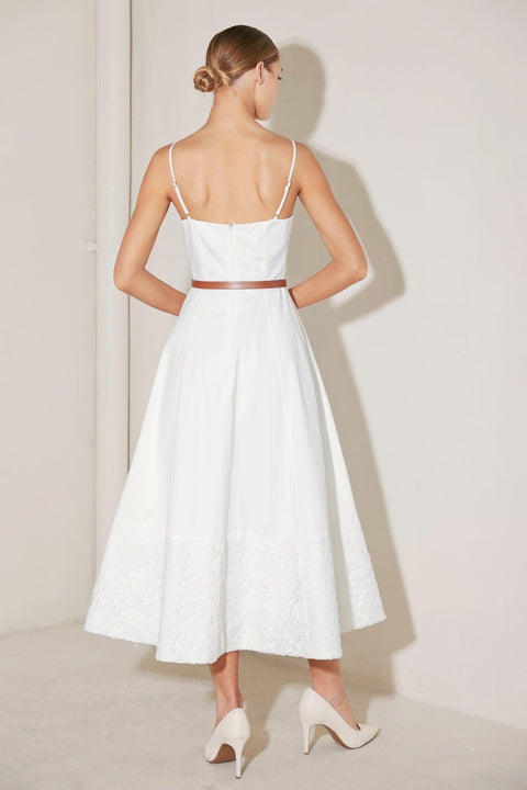 DELICATE ICON WOVEN MIDI DRESS