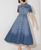 BLUEBIRD PROMENADE DENIM MIDI DRESS