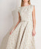 STATEMENT IN IVORY WOVEN MIDI DRESS