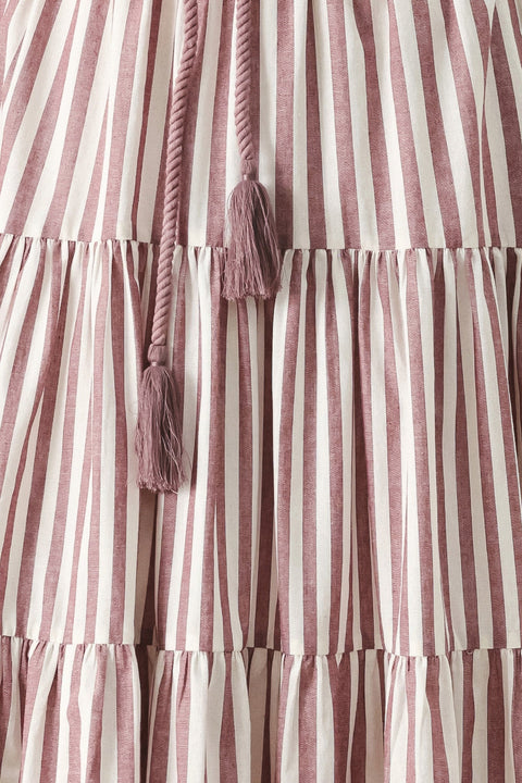 ROSY BREEZE WOVEN ANKLE DRESS