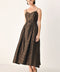 GOLDEN HOUR ROMANCE JACQUARD MIDI DRESS