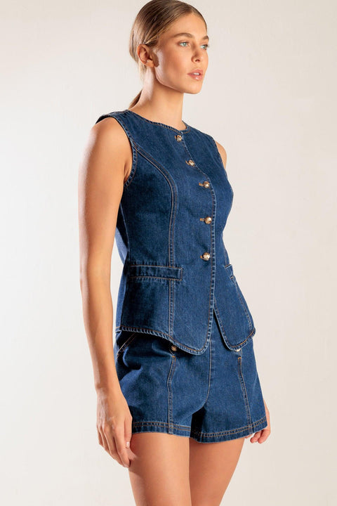 DRIVE-IN MOVIE DENIM VEST