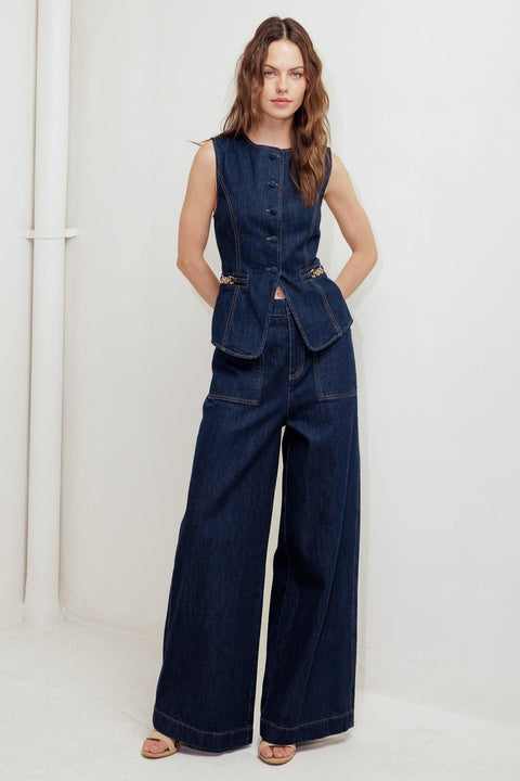 INDIGO ICON DENIM VEST