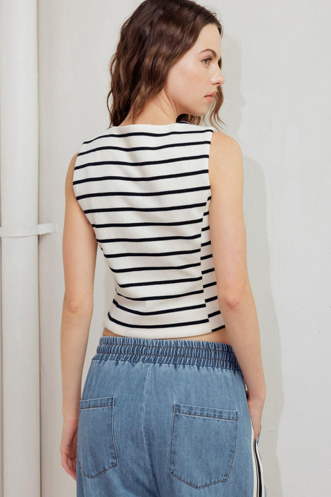 MARINE CHIC WOVEN VEST
