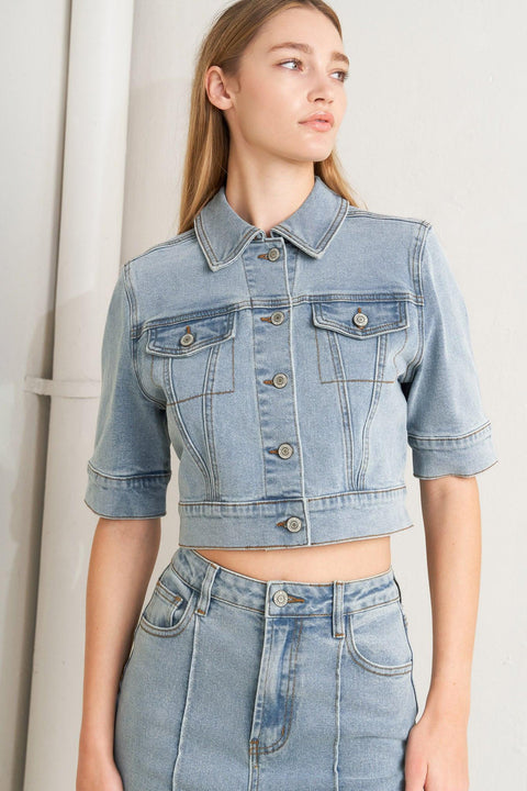 MODERN NEUTRAL DENIM JACKET