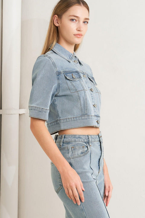 MODERN NEUTRAL DENIM JACKET