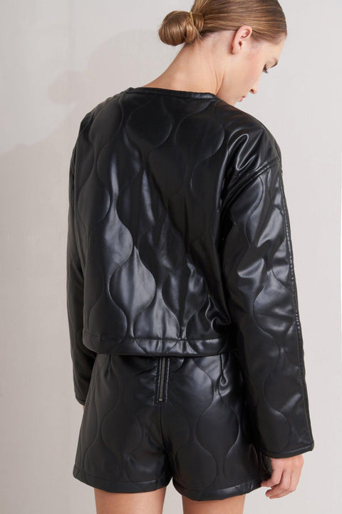 MOTO CHIC FAUX LEATHER JACKET