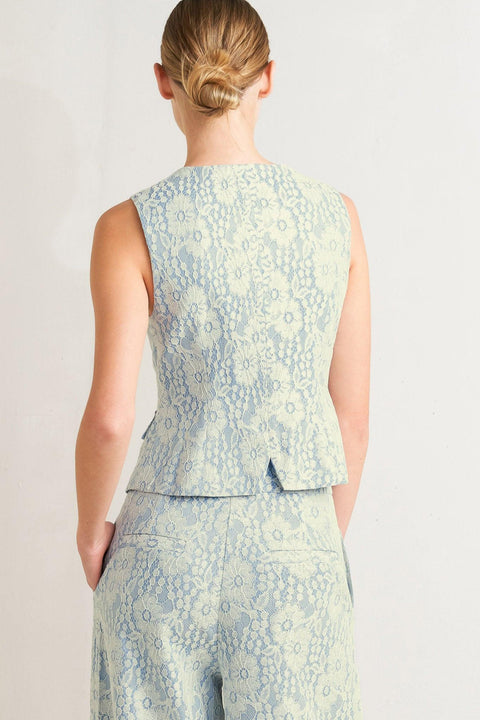 EASY ELEGANCE WOVEN LACE VEST