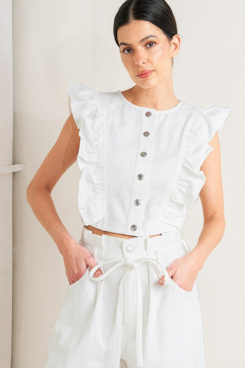 SUGAR AIR TWILL TOP