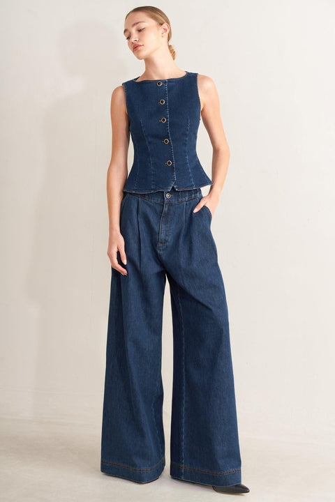 RETRO STREET DENIM VEST