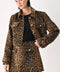 HERITAGE EDGE BROWN/BLACK WOOL-BLEND CROPPED JACKET