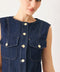 ICONIC INDIGO DENIM CROP VEST