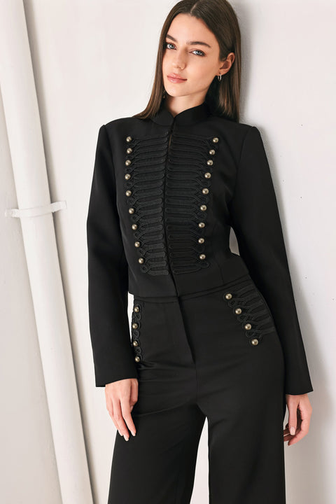COMMAND NOIR BLACK MILITARY JACKET