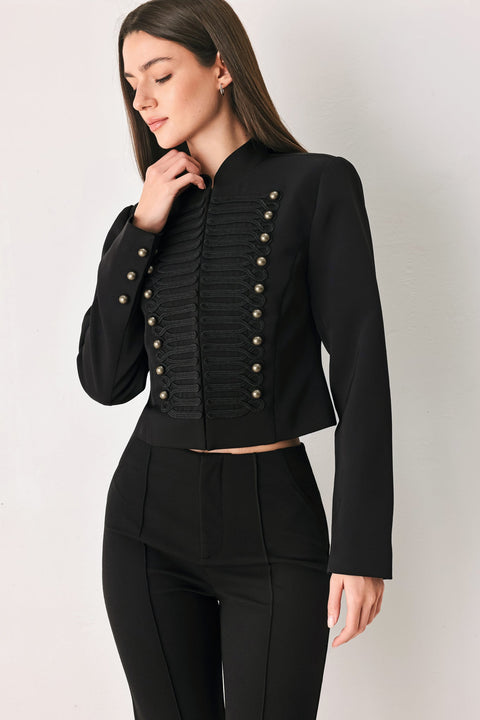 COMMAND NOIR BLACK MILITARY JACKET