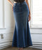 WHISPERING WINDS DENIM MIDI SKIRT
