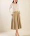 YOU KNOW IT TWILL MIDI SKIRT