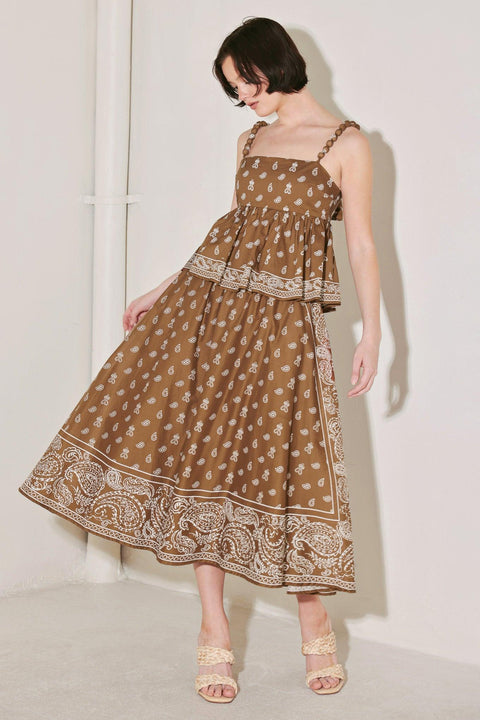 THE MORE THE MERRIER WOVEN FULL MIDI SKIRT